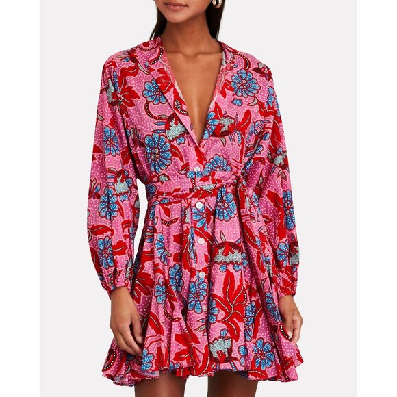 🆕RHODE Emma Floral Print Poplin Mini Dress Size Medium - Picture 2 of 13